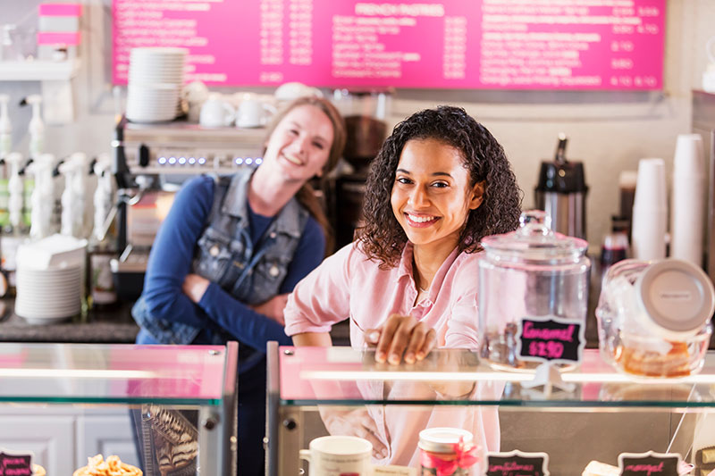 franchise industries we serve. two female ice cream shop owners