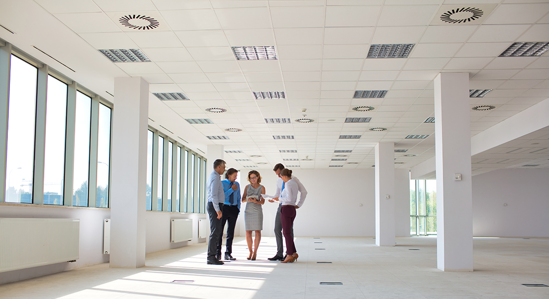 Empty commercial business space